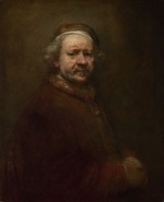 Bildo 8: Rembrandt, Memportreto je la aĝo de 63 1669, kolekto Nacia Galerio, Londono